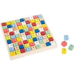 small foot 11164 Sudoku coloré "Educate" en bois, avec 81 cubes numérotés dans des couleurs vives, à partir de 6 ans. 11164  - vertbaudet enfant