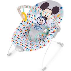DISNEY BABY Transat Mickey Happy triangles avec vibrations et arche de jeux, jusqu'à 6 mois  - vertbaudet enfant