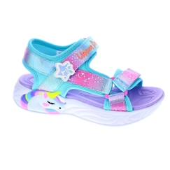 Sandales - Skechers Unicorn  Fille  Bleu  - vertbaudet enfant