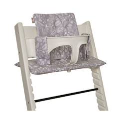 Coussin de chaise haute évolutive - JOLLEIN - Botanical Nougat - Réglable - Siège bébé - Blanc - Beige - Mixte  - vertbaudet enfant