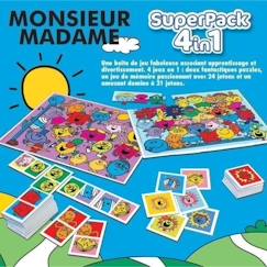 2 jeux éducatifs basiques et 2 puzzles - EDUCA - Educa® Superpack Monsieur Madame  - vertbaudet enfant