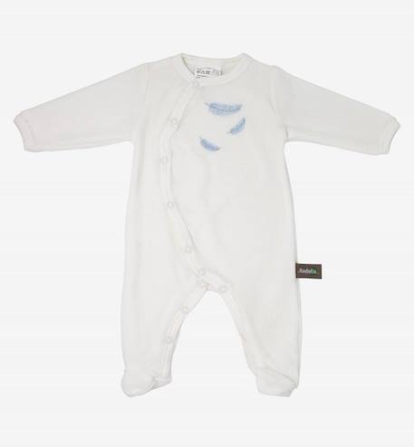 Pyjama bébé en Coton Bio à motifs plumes colorées BEIGE+BLEU+GRIS+ROSE 6 - vertbaudet enfant 