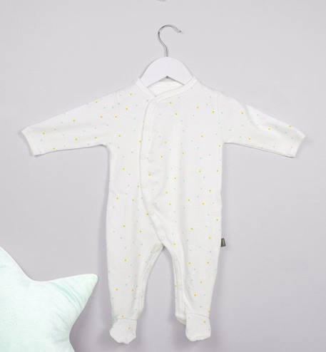 Pyjama bébé été Jersey Coton Bio motifs triangles (6 mois) BLANC 2 - vertbaudet enfant 