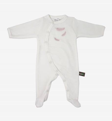 Pyjama bébé en Coton Bio à motifs plumes colorées BEIGE+BLEU+GRIS+ROSE 16 - vertbaudet enfant 