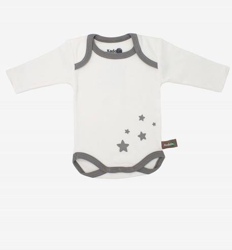 Body manches longues en Coton Bio à motifs étoiles (lot de 3) BLEU+GRIS 9 - vertbaudet enfant 