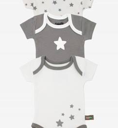 Bébé-Body-Body manches courtes en Coton Bio à motifs étoiles (lot de 3)