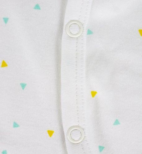 Pyjama bébé été Jersey Coton Bio motifs triangles (6 mois) BLANC 5 - vertbaudet enfant 