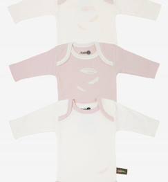 Bébé-Body-Body manches longues en Coton Bio à motifs plumes (lot de 3)