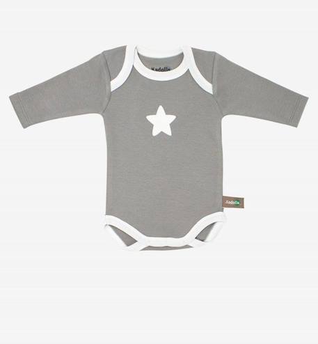 Body manches longues en Coton Bio à motifs étoiles (lot de 3) BLEU+GRIS 7 - vertbaudet enfant 