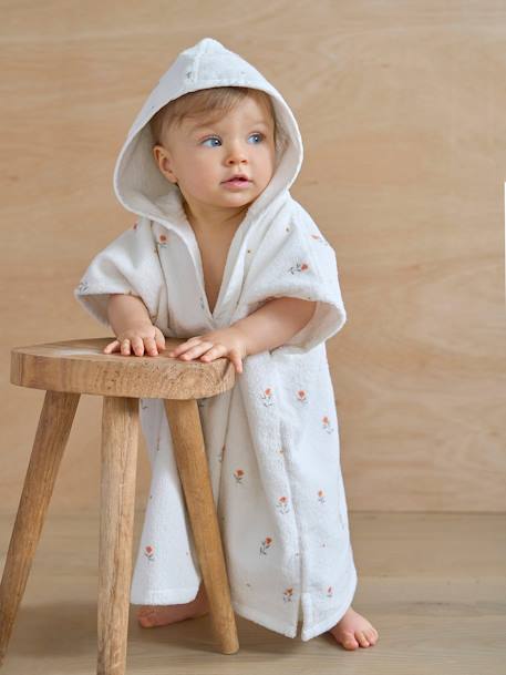 Vêtements bébé et enfants à personnaliser-Bébé-Cape, peignoir de bain-Poncho de bain bébé GIVERNY personnalisable, avec coton recyclé