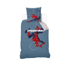 MARVEL - Housse de couette Spiderman 140x200 cm + 1 Taie d'oreiller 63x63 cm - 100% Coton - Bleu  - vertbaudet enfant