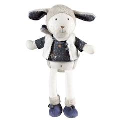 Doudou Mouton en velours blanc - Merlin - Grand modèle - Taille unique - Mixte - Bébé - Doudou - Non  - vertbaudet enfant