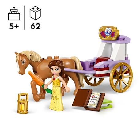 LEGO® 43233 Disney Princess L’Histoire de Belle - La Calèche, Jouet avec Mini Poupée Princesse, La Belle et la Bête JAUNE 2 - vertbaudet enfant 