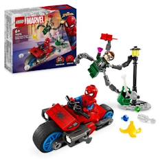 LEGO® 76275 Marvel La Course-poursuite en Moto : Spider-Man contre Docteur Octopus, Jouet avec Moto avec Canons  - vertbaudet enfant