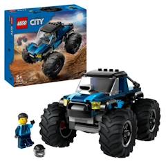 LEGO® 60402 City Le Monster Truck Bleu, Jouet Camion Tout-Terrain et Minifigurine de Conducteur, Cadeau Enfants  - vertbaudet enfant