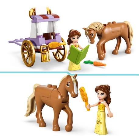 LEGO® 43233 Disney Princess L’Histoire de Belle - La Calèche, Jouet avec Mini Poupée Princesse, La Belle et la Bête JAUNE 3 - vertbaudet enfant 