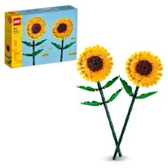Jouet-Jeux d'imagination-Jeux de construction-LEGO® 40524 Creator Tournesols, Kit de Construction de Fleurs Artificielles, Chambre d'Enfant ou Décoration de Maison