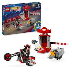 Jouet-LEGO® 76995 Sonic Le Hedgehog L’Évasion de Shadow, Jouet de Moto, Figurines de Personnages Sonic du Jeu Vidéo