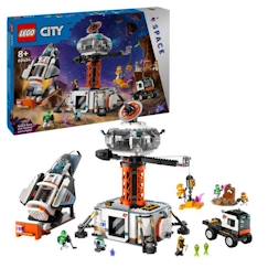 LEGO® 60438 City La Station Spatiale et la Base de Lancement de Fusées, Jouet sur L'Espace, avec Robot et 6 Minifigurines  - vertbaudet enfant
