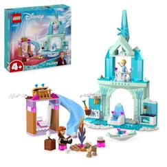 Jouet-LEGO® 43238 Disney Princess Le Château de Glace d’Elsa, Jouet de Princesse La Reine des Neiges, 2 Figurines Animales