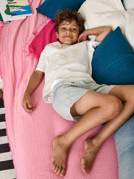 Vêtements bébé et enfants à personnaliser-Garçon-Pyjashort bi-matière garçon personnalisable