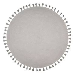 Tapis enfant coton rond gris argent Joséphine Gris - 140 cm - Nattiot  - vertbaudet enfant