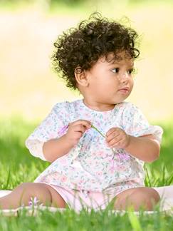 Bébé-Chemise, blouse-Blouse bébé motif fleurs