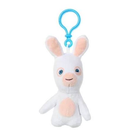 Garçon-Gipsy Toys  - Lapins Crétins porte-clés bouche fermée - 10 cm - Blanc