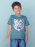 Tee-shirt Basics motif sequins réversibles garçon blanc+vert d'eau 7 - vertbaudet enfant 
