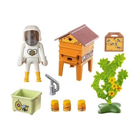 Playmobil - PLAYMOBIL - 71253 Country Apicultrice avec ruche - Enfant - Rouge - 26 pièces MARRON 3 - vertbaudet enfant 