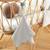 Doudou lange - attache tétine en gaze de coton - Jeanne Gris clair - SEVIRA KIDS - 40 cm x 40 cm - Bébé - Mixte GRIS 4 - vertbaudet enfant 