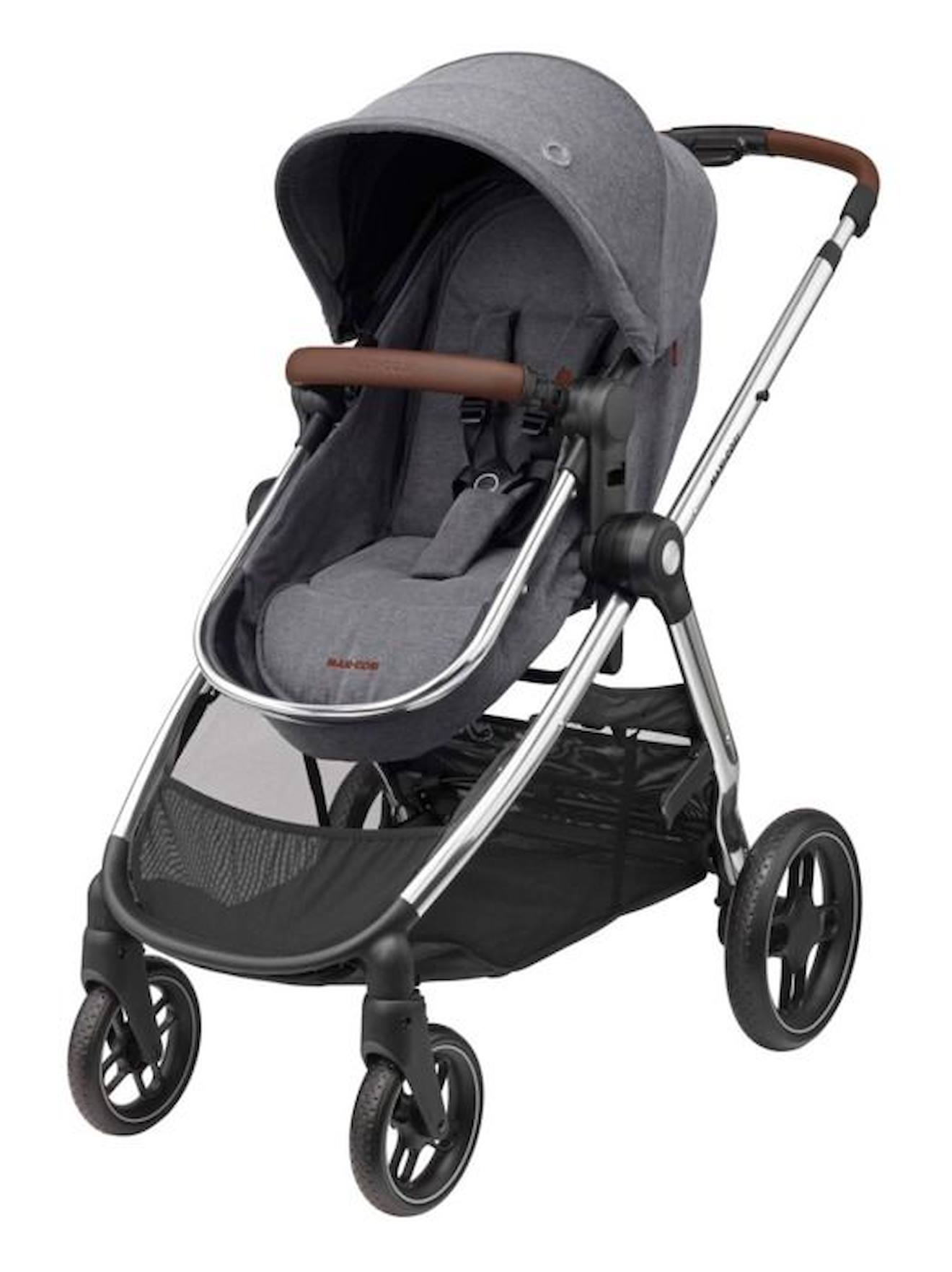 MAXI COSI Poussette 2 en 1 Zelia 3 Luxe nacelle integree 4 roues Twillic Grey