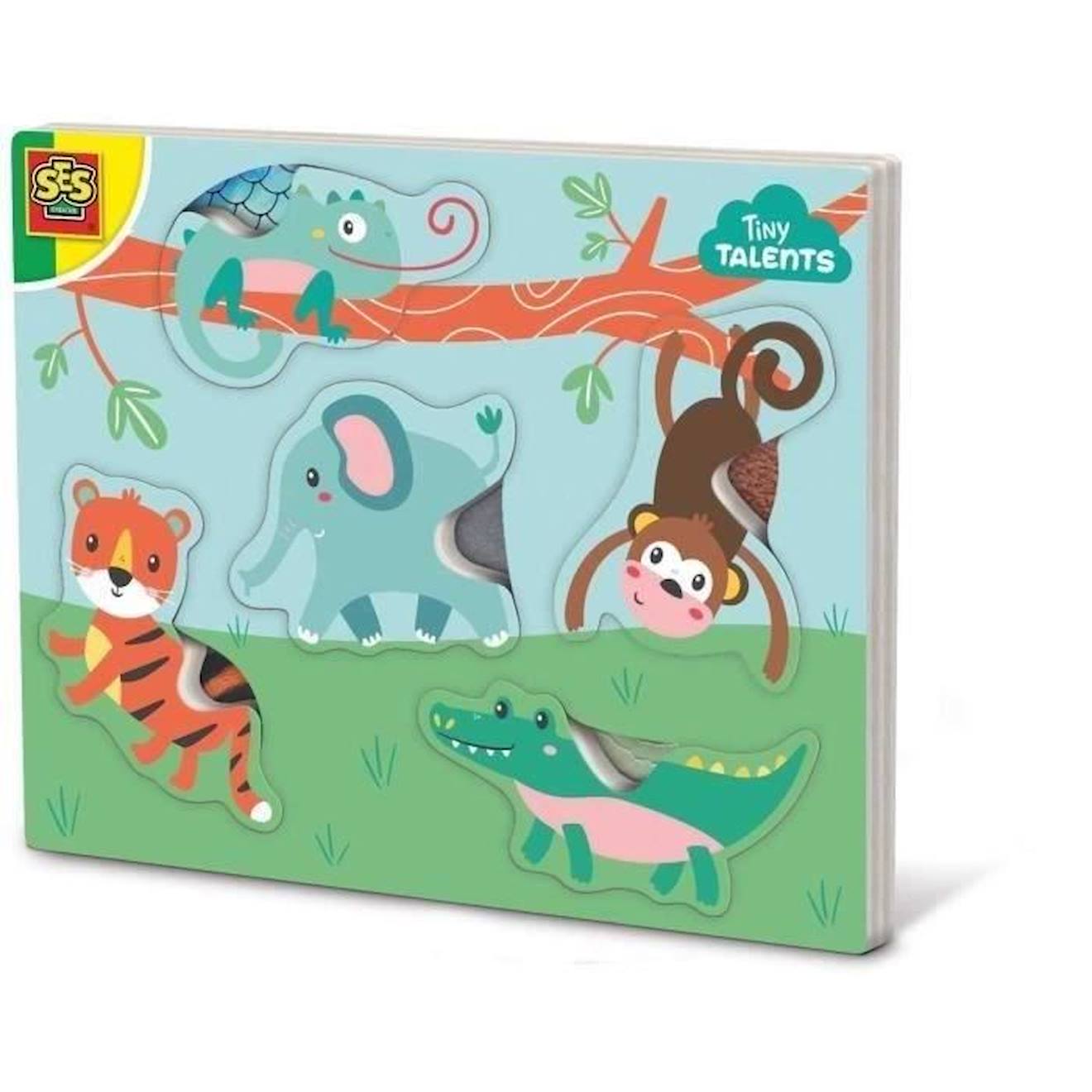 SES CREATIVE Puzzle sensoriel animal Animaux Bleu 12 mois Bebe Exterieur bleu Ses creative