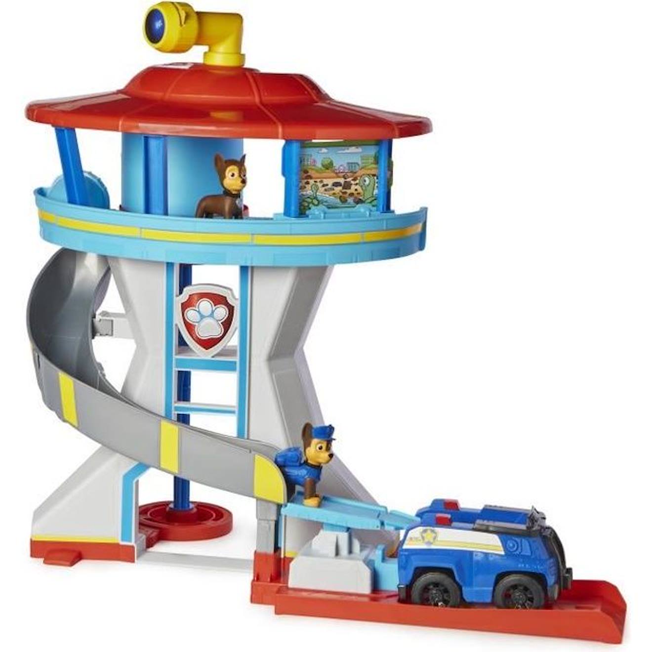 Tour de Controle Pat Patrouille 1 Vehicule et 2 Figurines Des 3 ans bleu Pat Patrouille