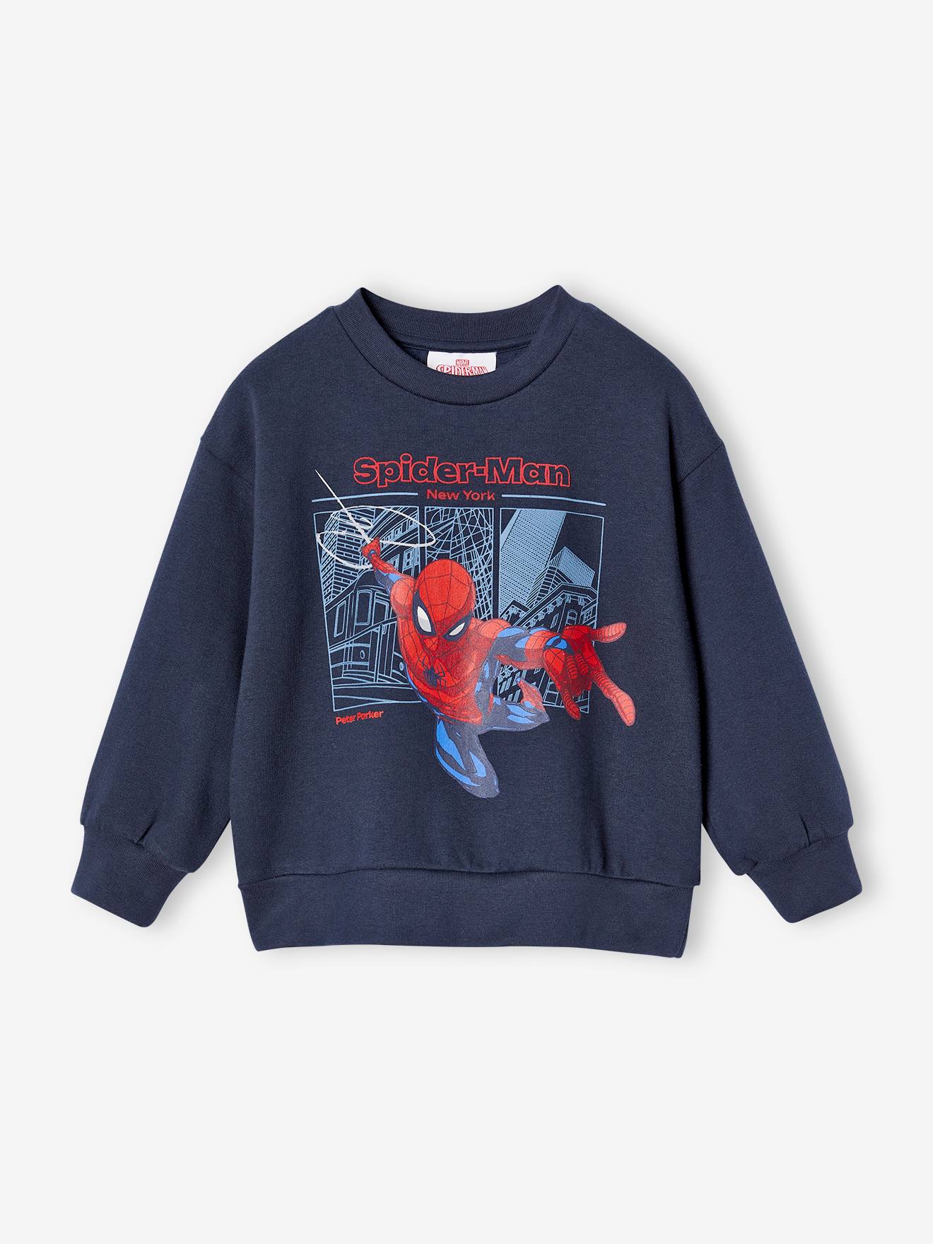 Sweat Marvel Spiderman garçon bleu nuit