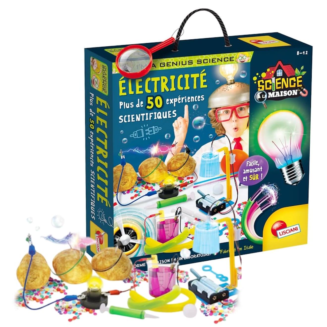 Lisciani I'm A Genius – Super Réactions – Coffret Chimie 30 Expériences Scientifiques Pour Enfants Dès 8 Ans – Kit éducatif Complet