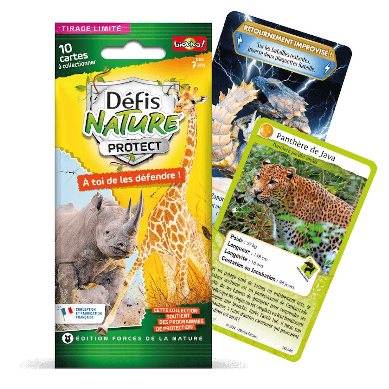 Bioviva Gioco Di Carte Défis Nature - Africa, Versione Francese, Per Bambini Da 7 Anni