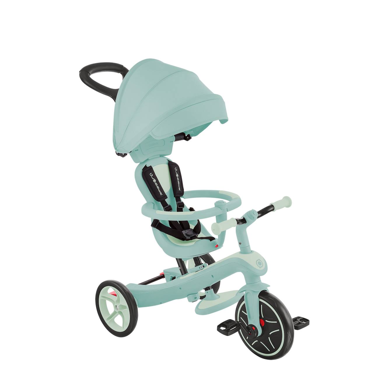 Tricycle Explorer 4 en 1 évolutif draisienne rose - Globber