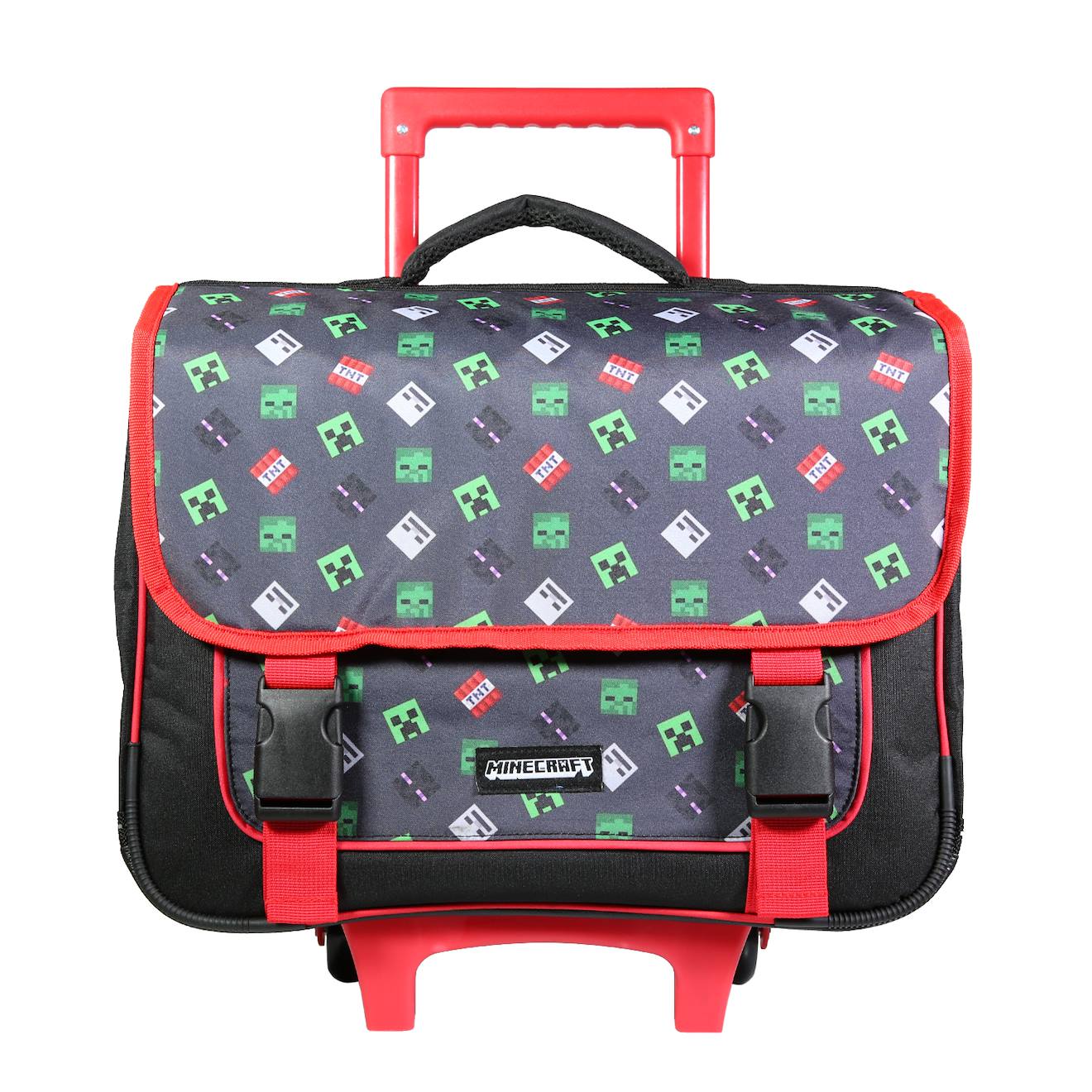 Cartable scolaire à roulettes primaire minecraft noir Bagtrotter - Main Image