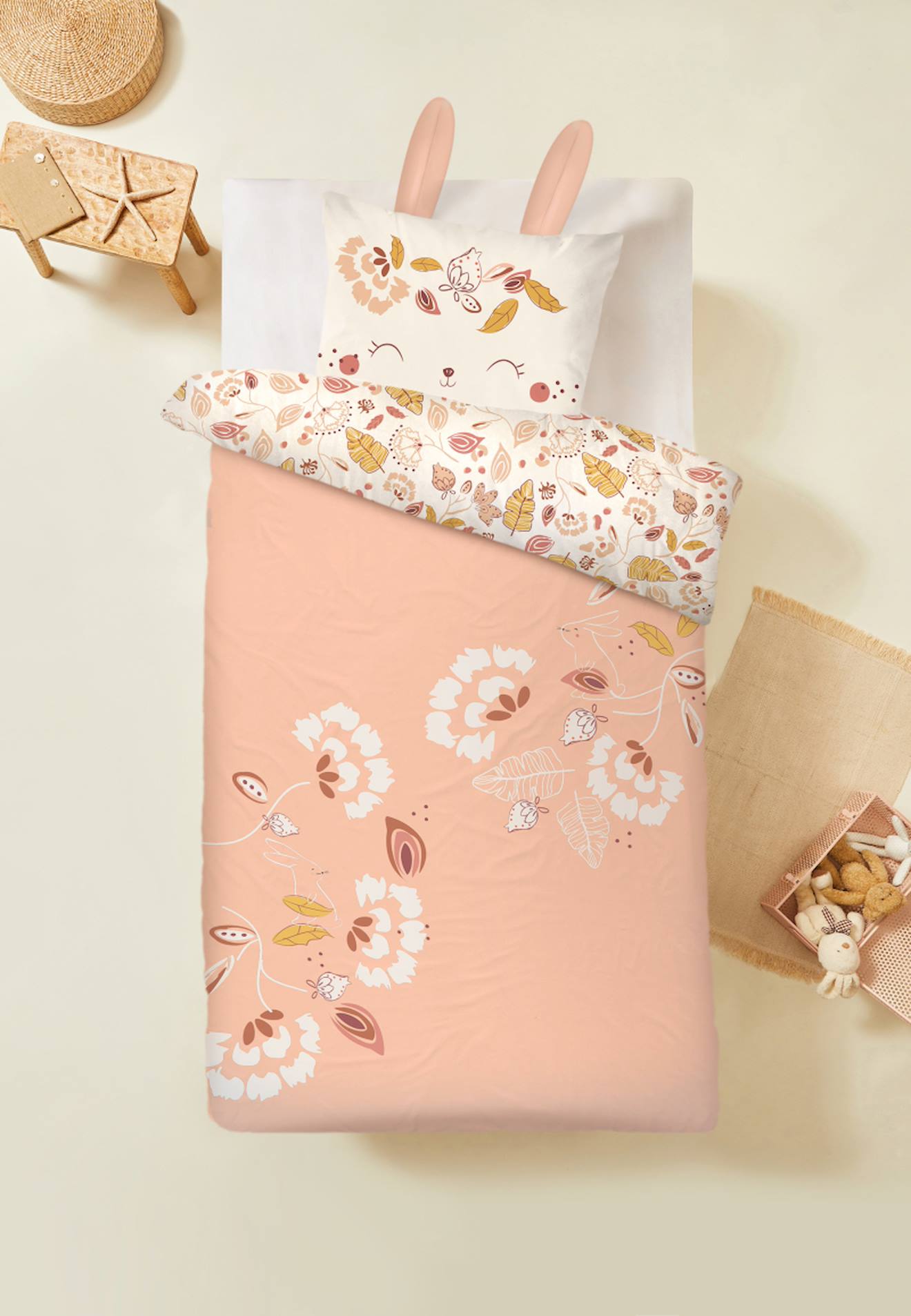 Housse de couette organique classique grange poterie