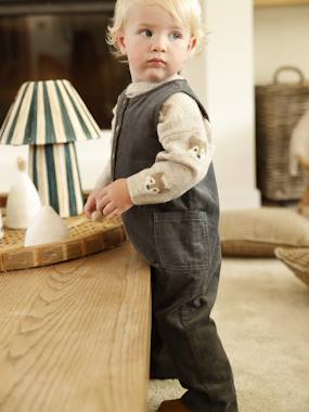 Vêtement Bébé Fille Automne FEOYA Bébé Salopette En Velours Côtelé Garçon Fille Combinaison Pantalon Réglable Bretelles Overalls Sans Manches Autumne Hiver Vêtement Avec Poches 6-12 Mois Salopette Velours Côtelé Bébé