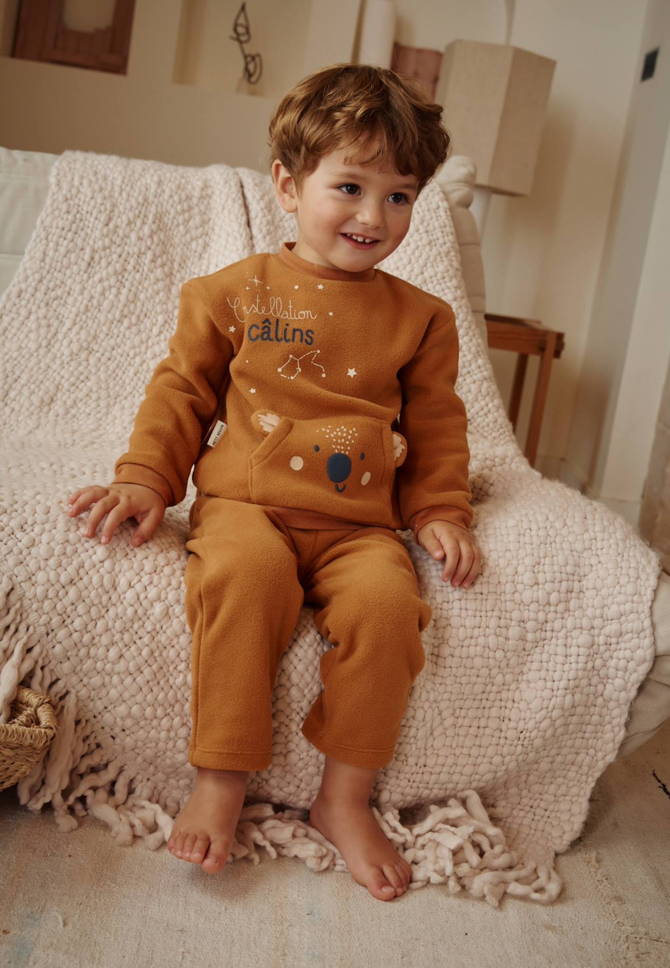 Pyjama Bébé En Velours Tao Bleu Petit Beguin | La Redoute