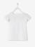 T-shirt fille avec détails broderie anglaise blanc+bleu marine+corail+fuchsia+mauve+vert pâle 2 - vertbaudet enfant 