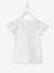 T-shirt fille avec détails broderie anglaise blanc+bleu marine+corail+fuchsia+mauve+vert pâle 3 - vertbaudet enfant 