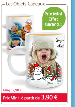 D&eacute;couvrez tous nos objets personnalisables : mugs, horloges, plateaux, cadres, tapis de souris etc...