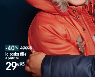 la parka fille à partir de 29€95