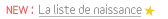la liste de naissance