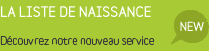 la liste de naissance