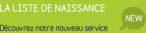 la liste de naissance