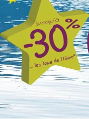 Les tops de l'hiver jusqu'&agrave; -30%